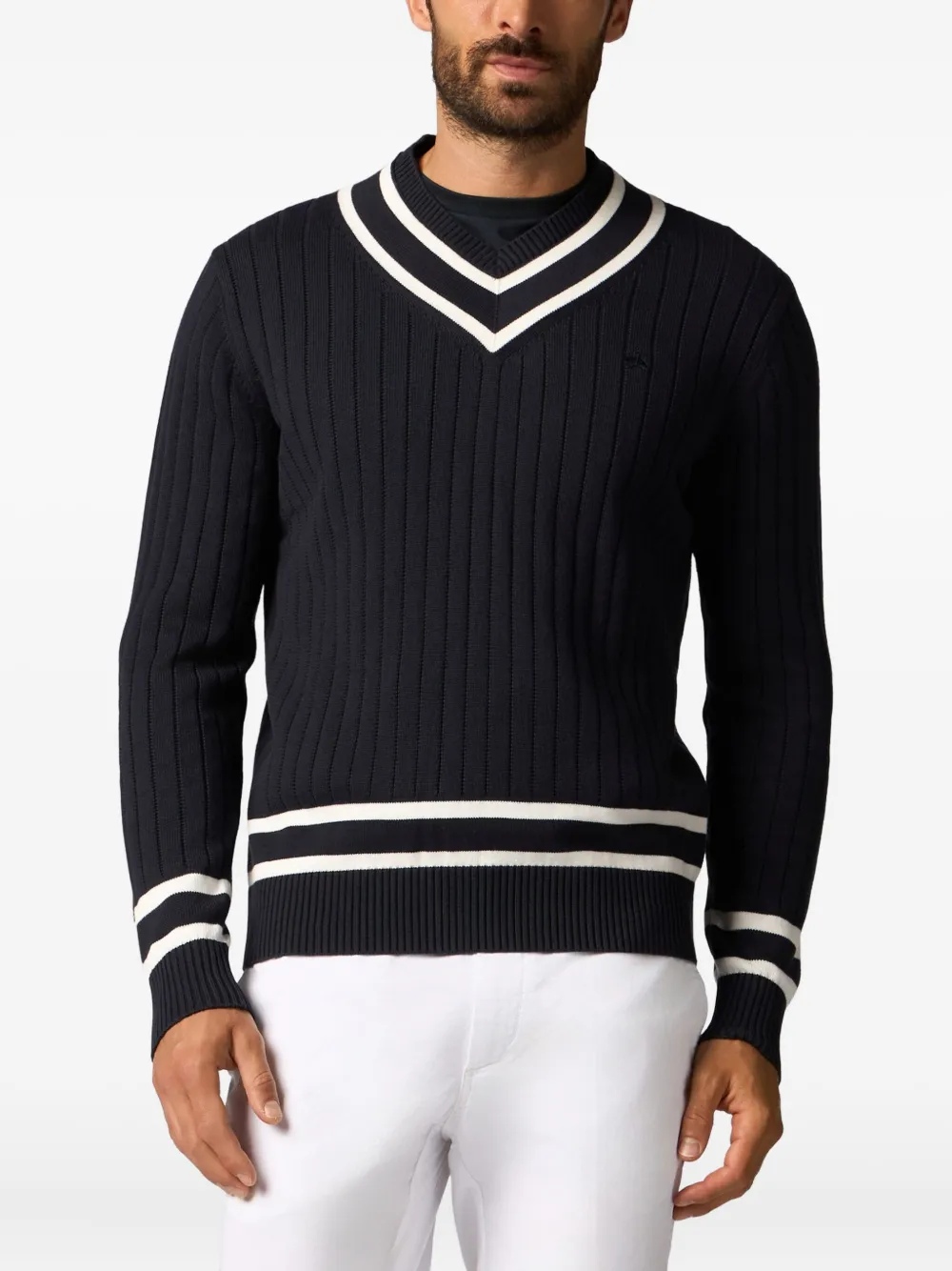 Brooks Brothers Katoenen sweater met geborduurd logo Blauw