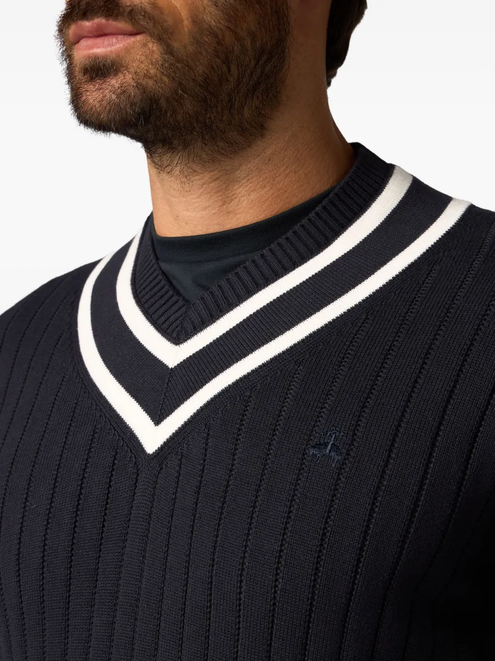 Brooks Brothers Katoenen sweater met geborduurd logo Blauw