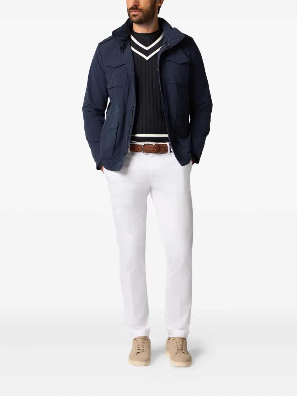 Brooks Brothers Katoenen sweater met geborduurd logo Blauw
