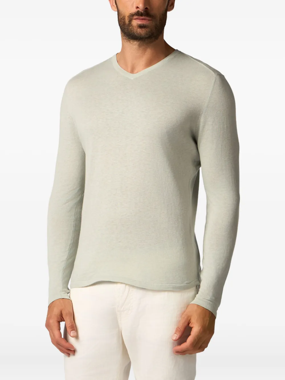  Brooks Brothers V-neck Long-sleeves T-shirt - Green 