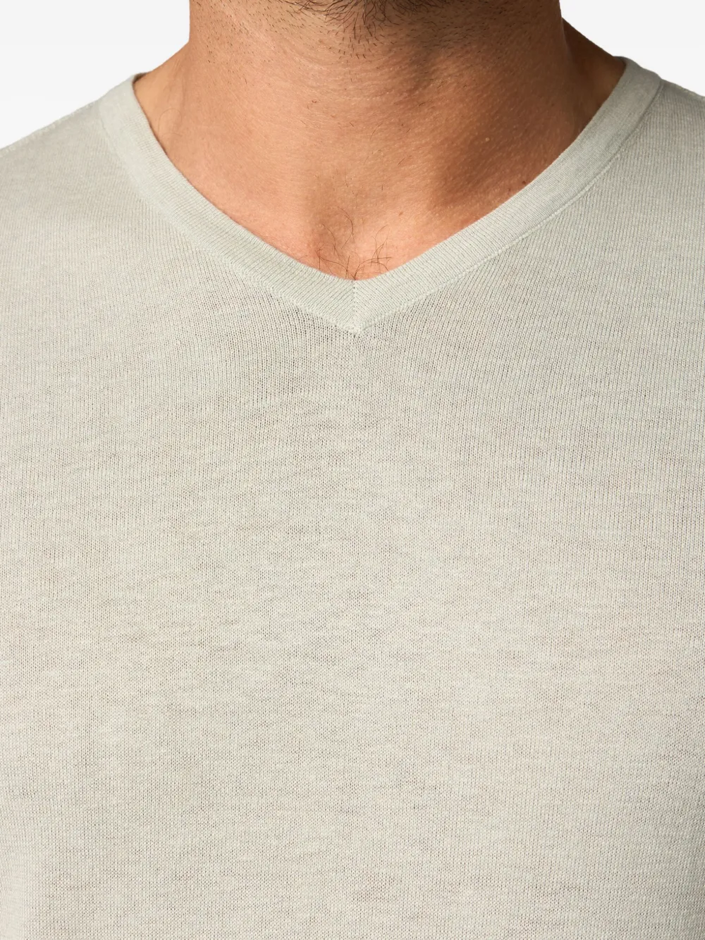Brooks Brothers T-shirt met V-hals en lange mouwen Groen