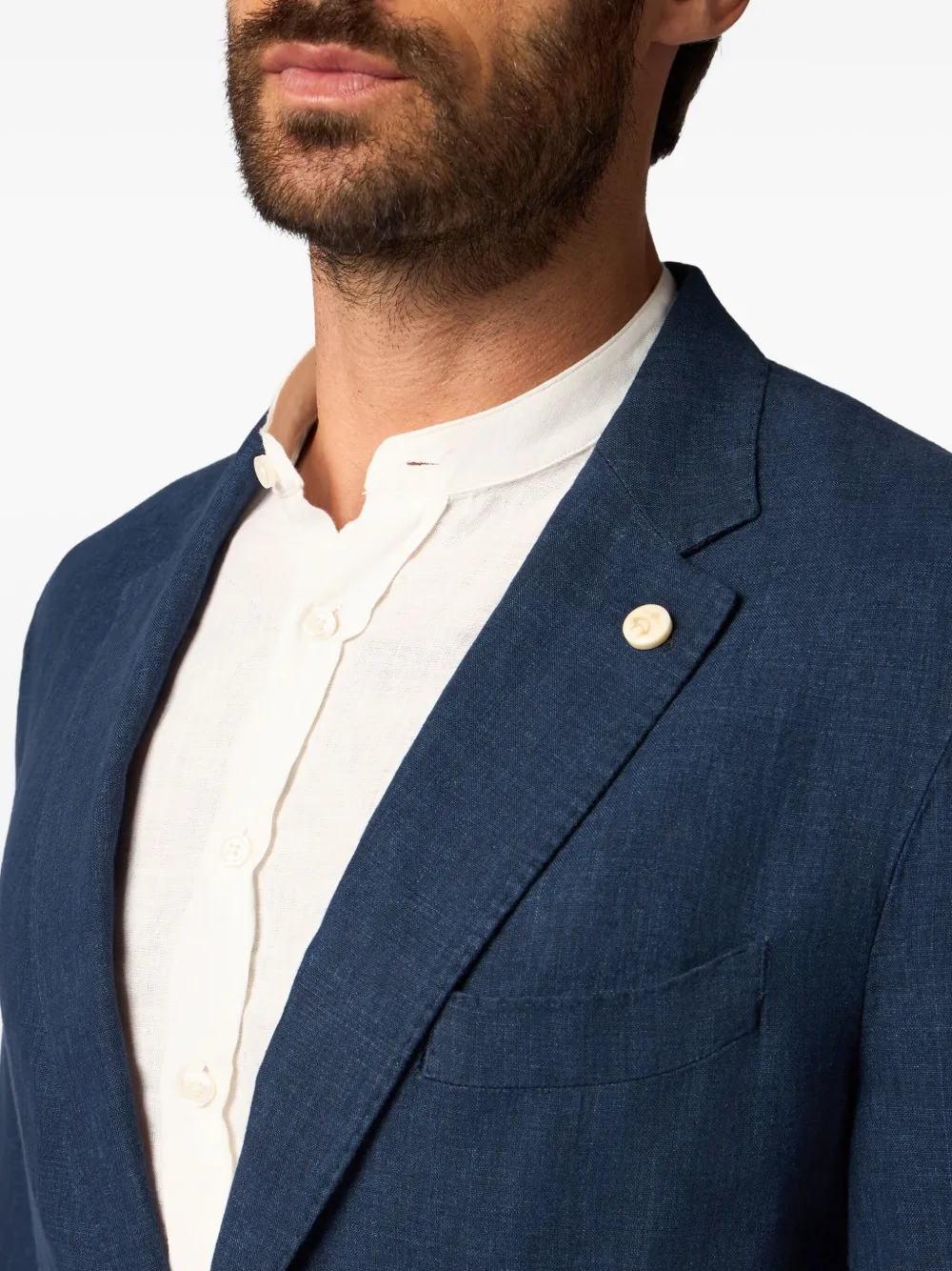 Brooks Brothers Linnen blazer Blauw