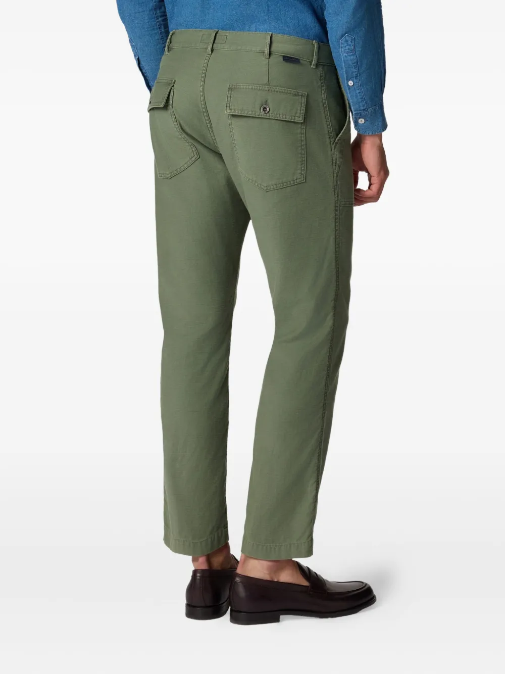 Brooks Brothers Katoenen chino Groen