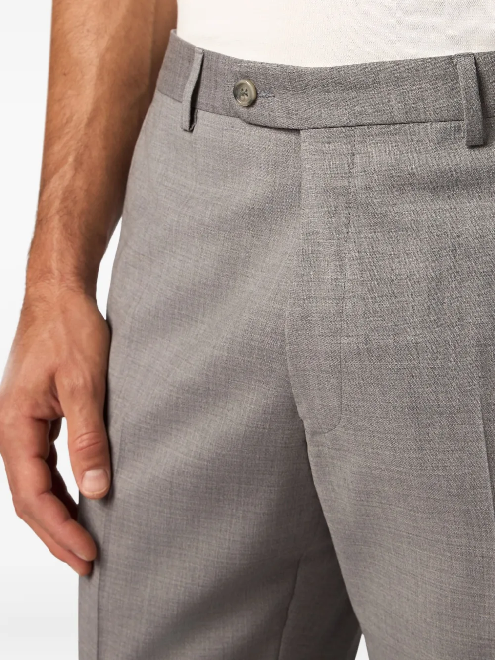 Brooks Brothers Broek van scheerwol Grijs