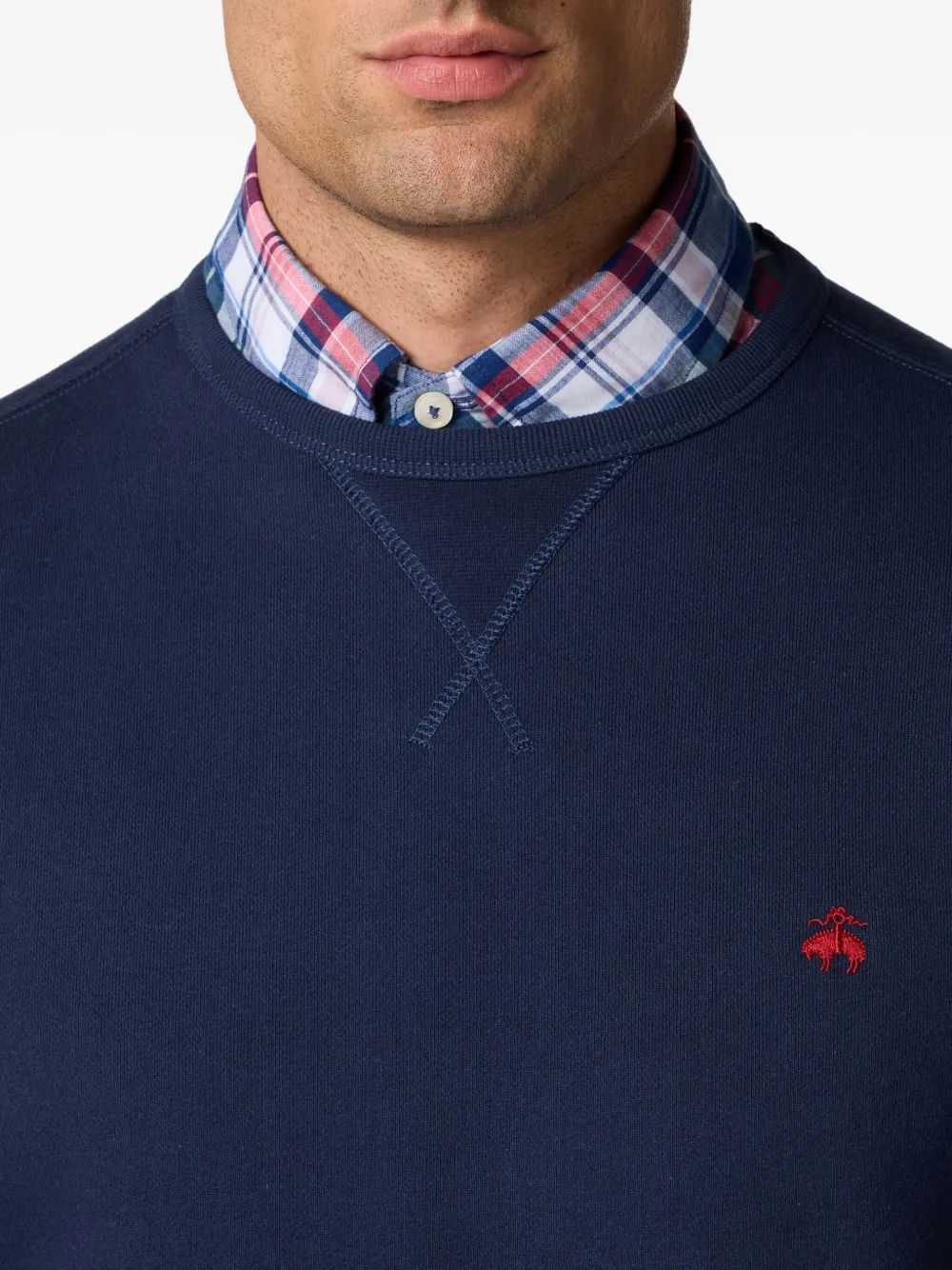 Brooks Brothers Sweater met geborduurd logo Blauw