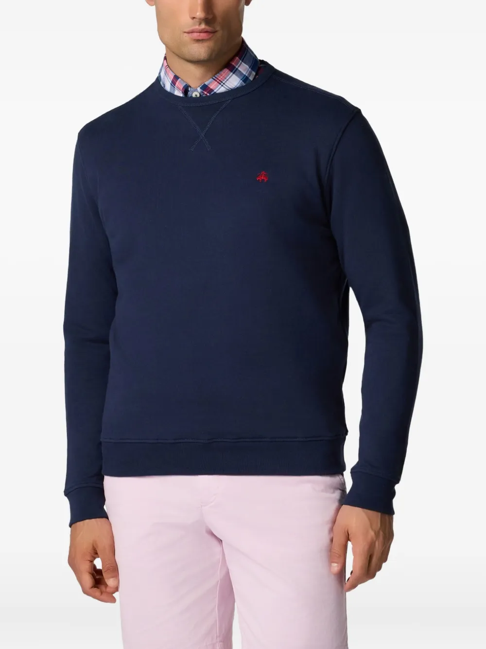 Brooks Brothers Sweater met geborduurd logo Blauw
