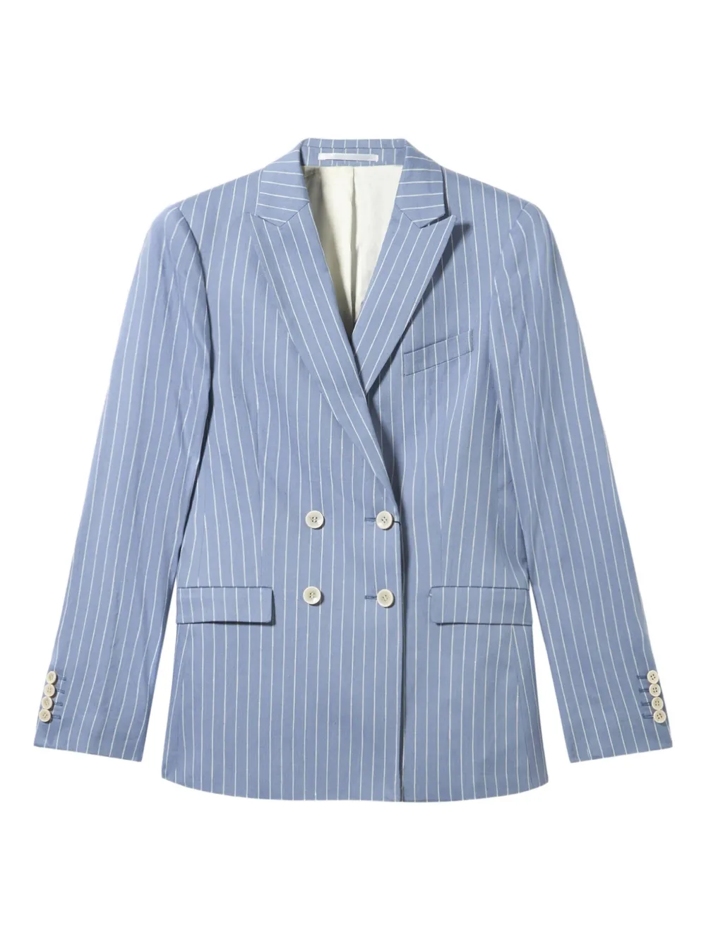 Brooks Brothers Blazer gessato in lino - Blu