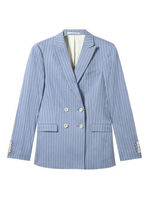 Brooks Brothers pinstriped linen-blend blazer