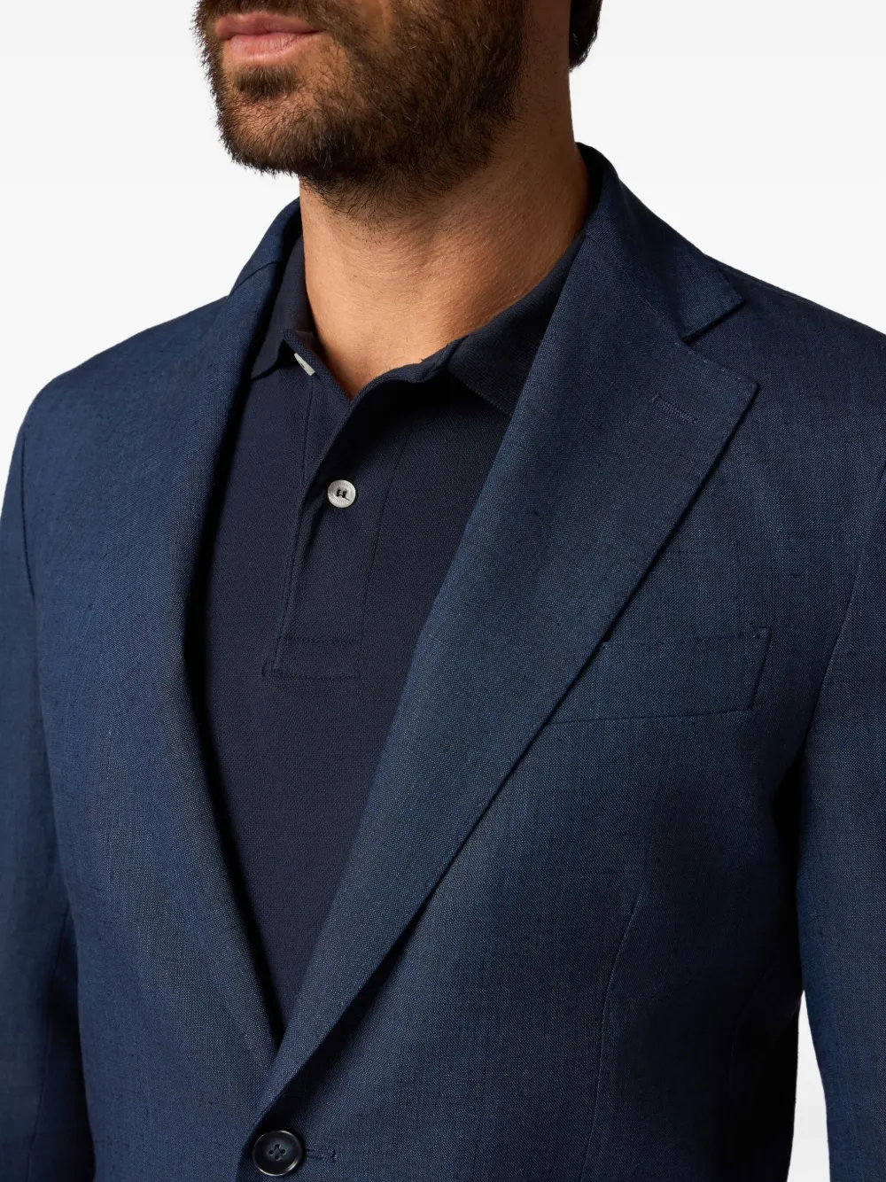 Brooks Brothers Linnen blazer Blauw