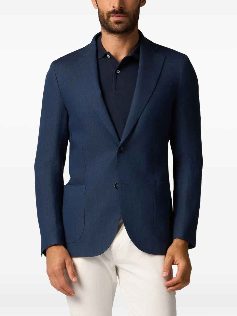 Brooks Brothers Linnen blazer Blauw