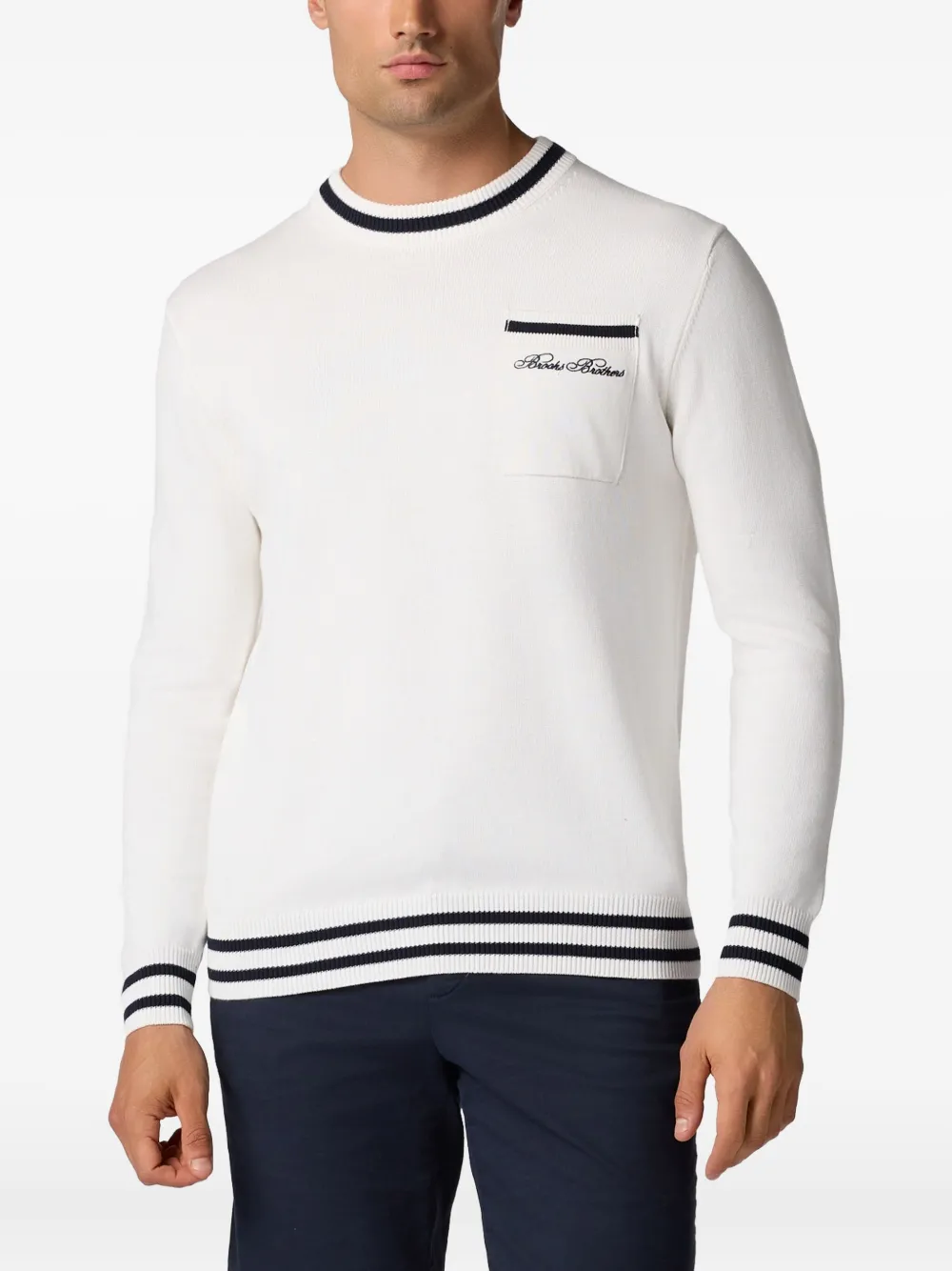 Brooks Brothers Katoenen trui Wit