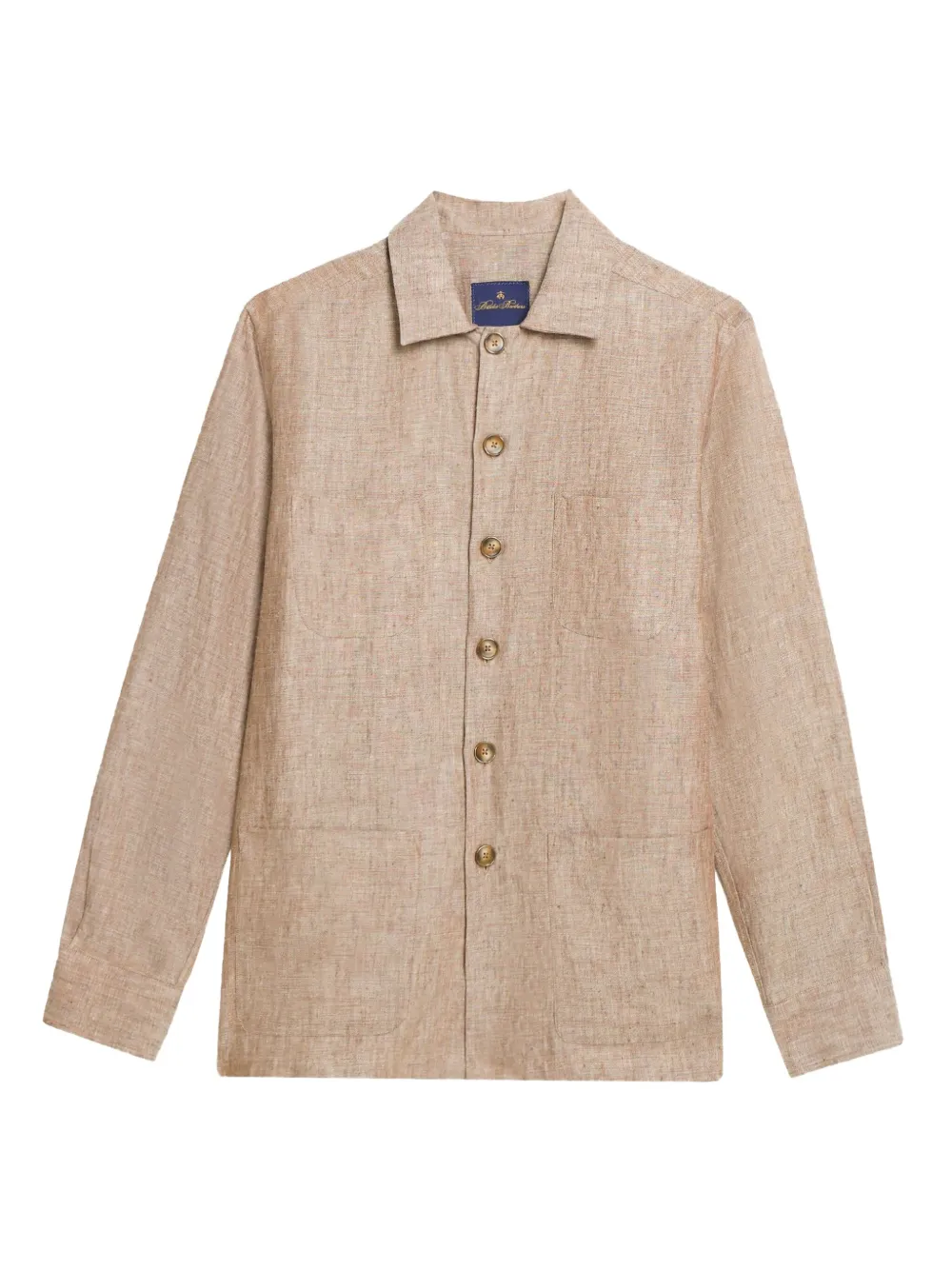 Brooks Brothers linen utility shirt jacket | Brown | Image 1
