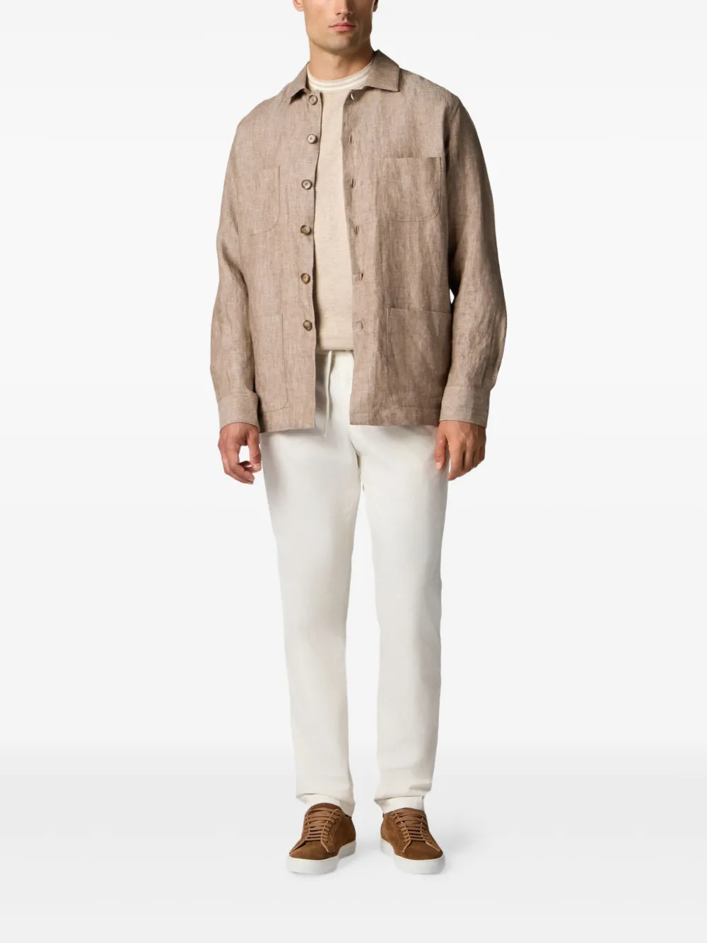 Brooks Brothers linen utility shirt jacket | Shirt Jackets | Image 2