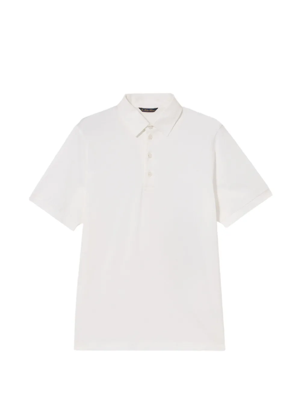 Brooks Brothers Polo in cotone con ricamo logo - Bianco