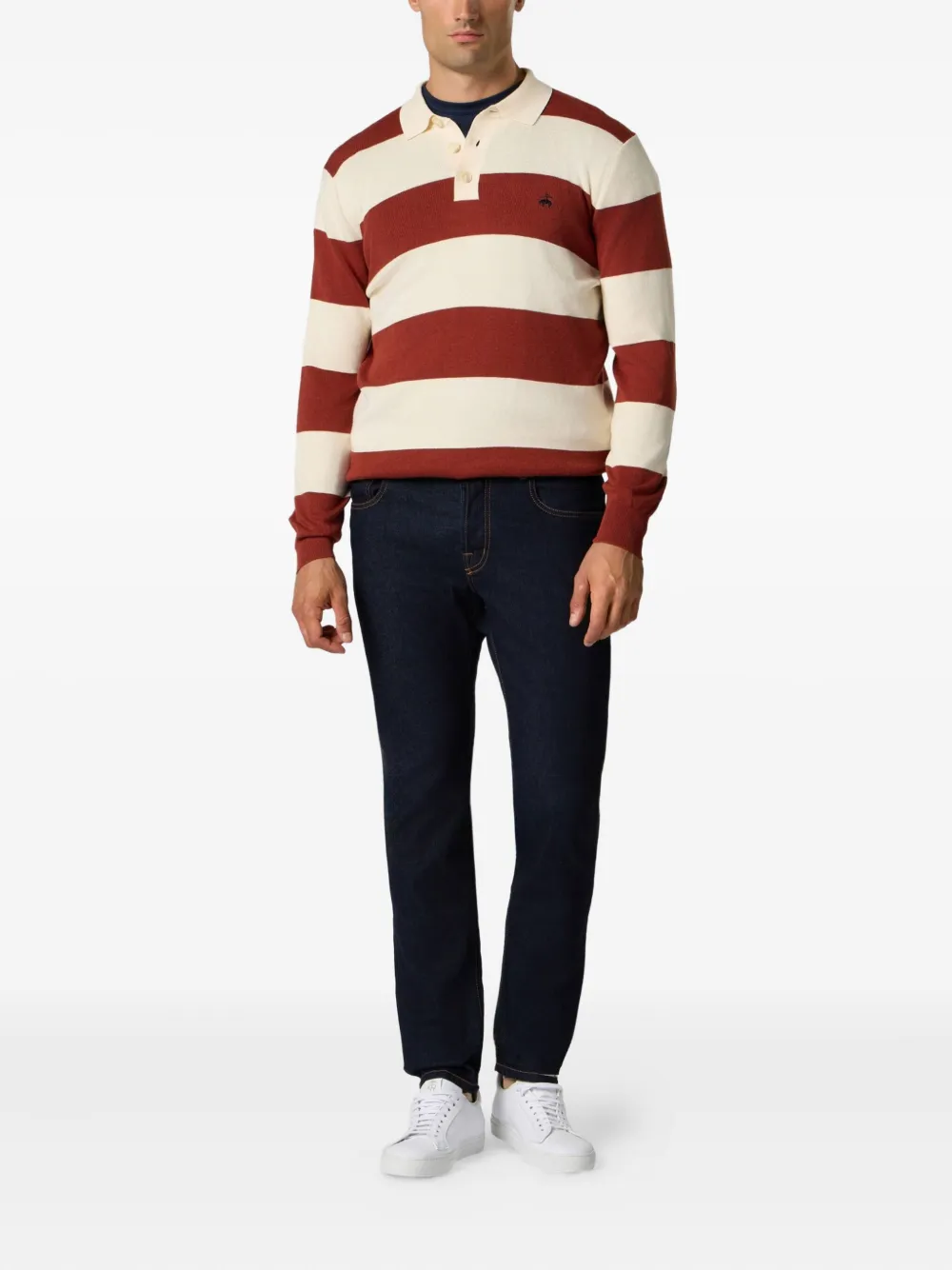 Brooks Brothers Gestreept poloshirt Beige