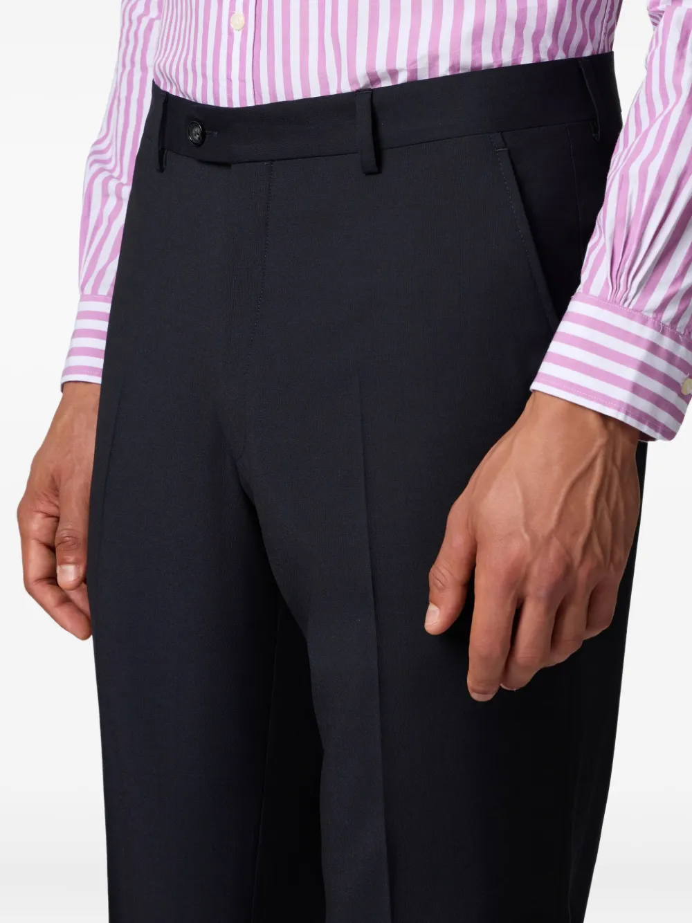 Brooks Brothers Broek van scheerwol Blauw