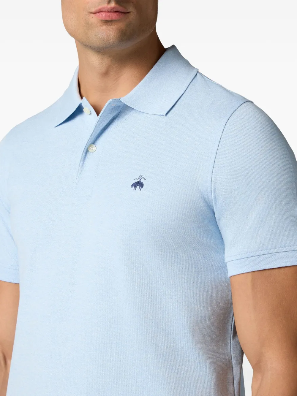 Brooks Brothers Poloshirt met geborduurd logo Blauw