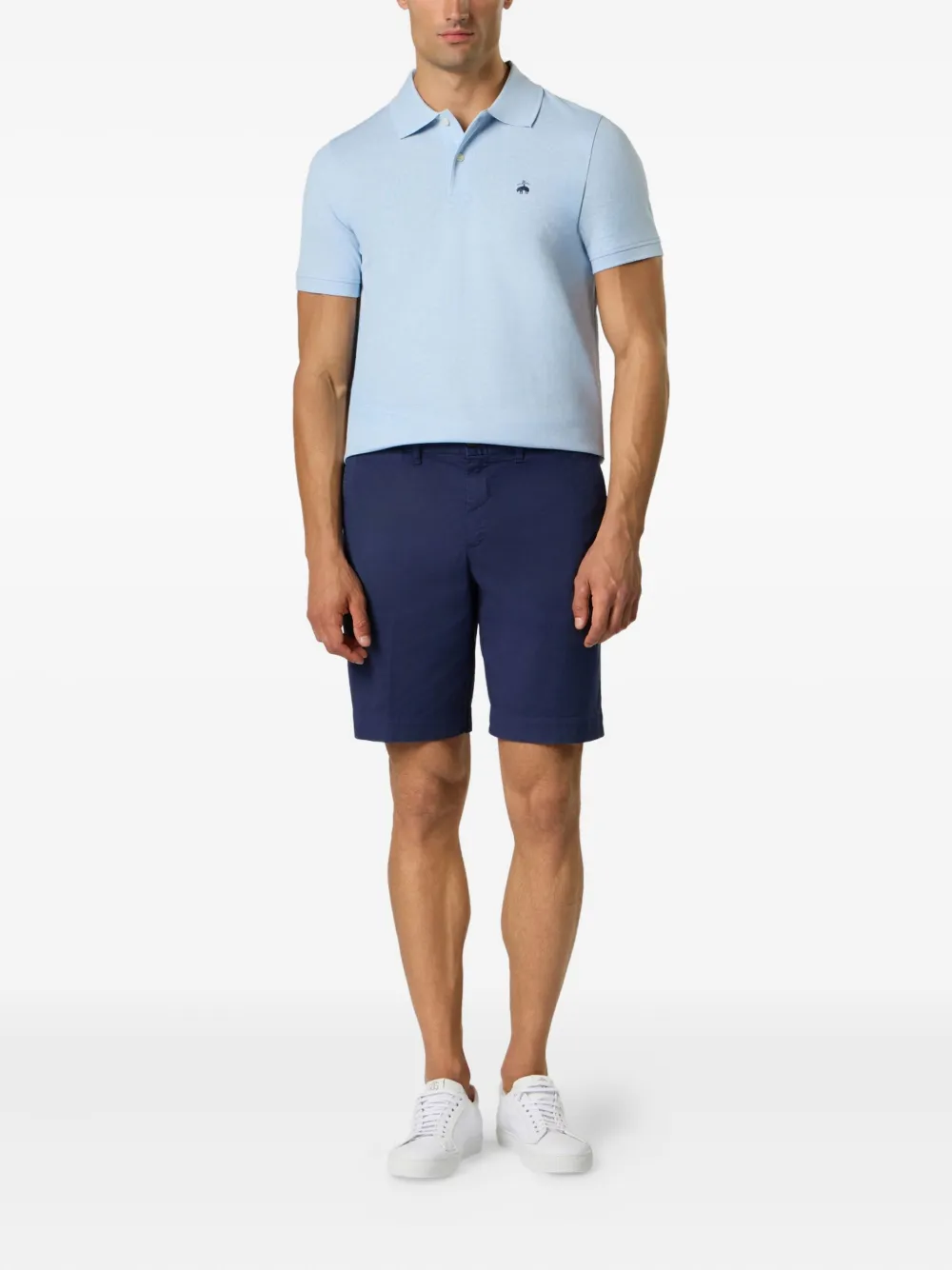 Brooks Brothers Poloshirt met geborduurd logo Blauw
