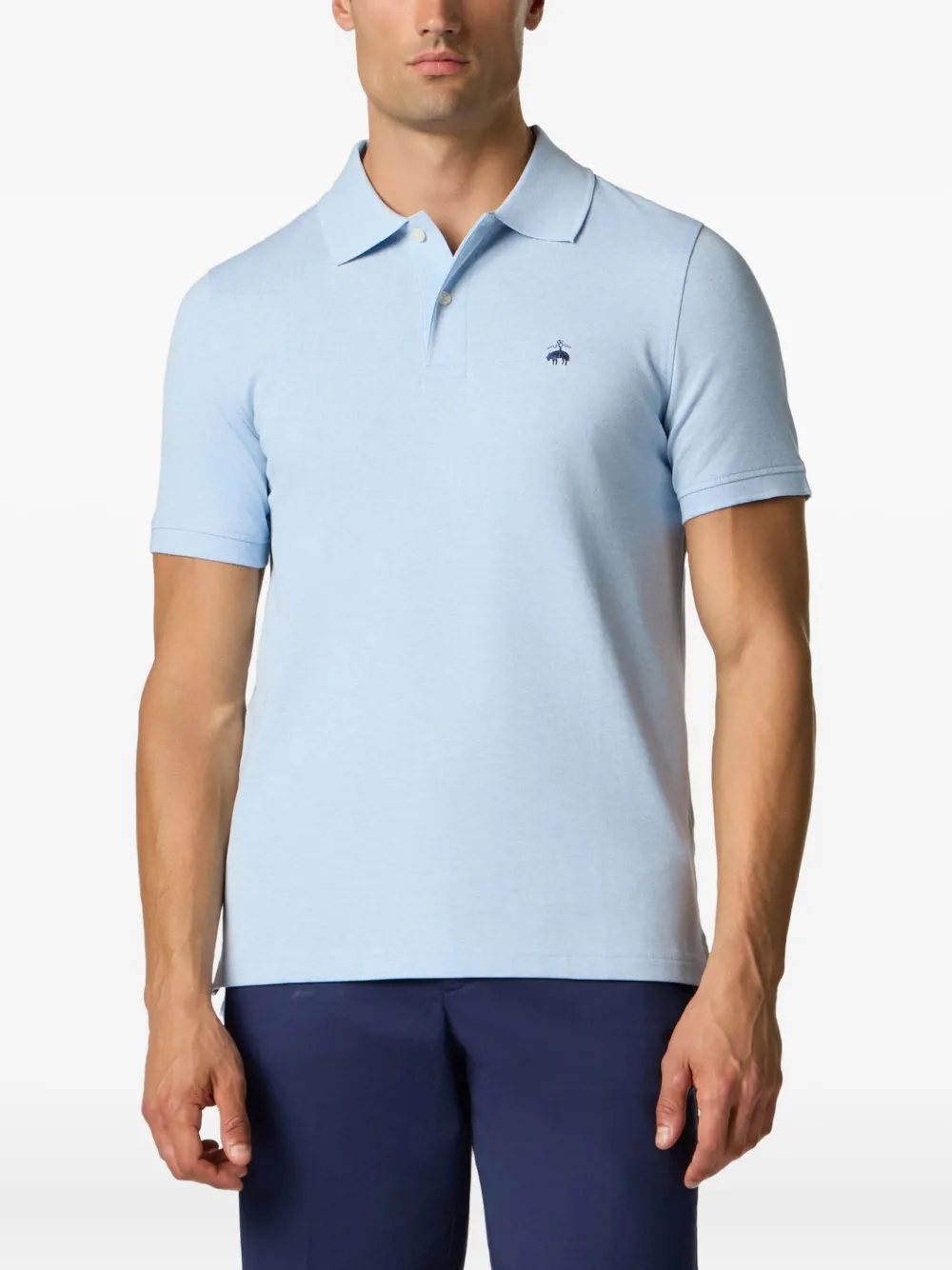 Brooks Brothers Poloshirt met geborduurd logo Blauw
