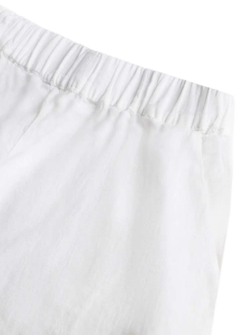 Brooks Brothers Linnen shorts met elastische taille - Wit