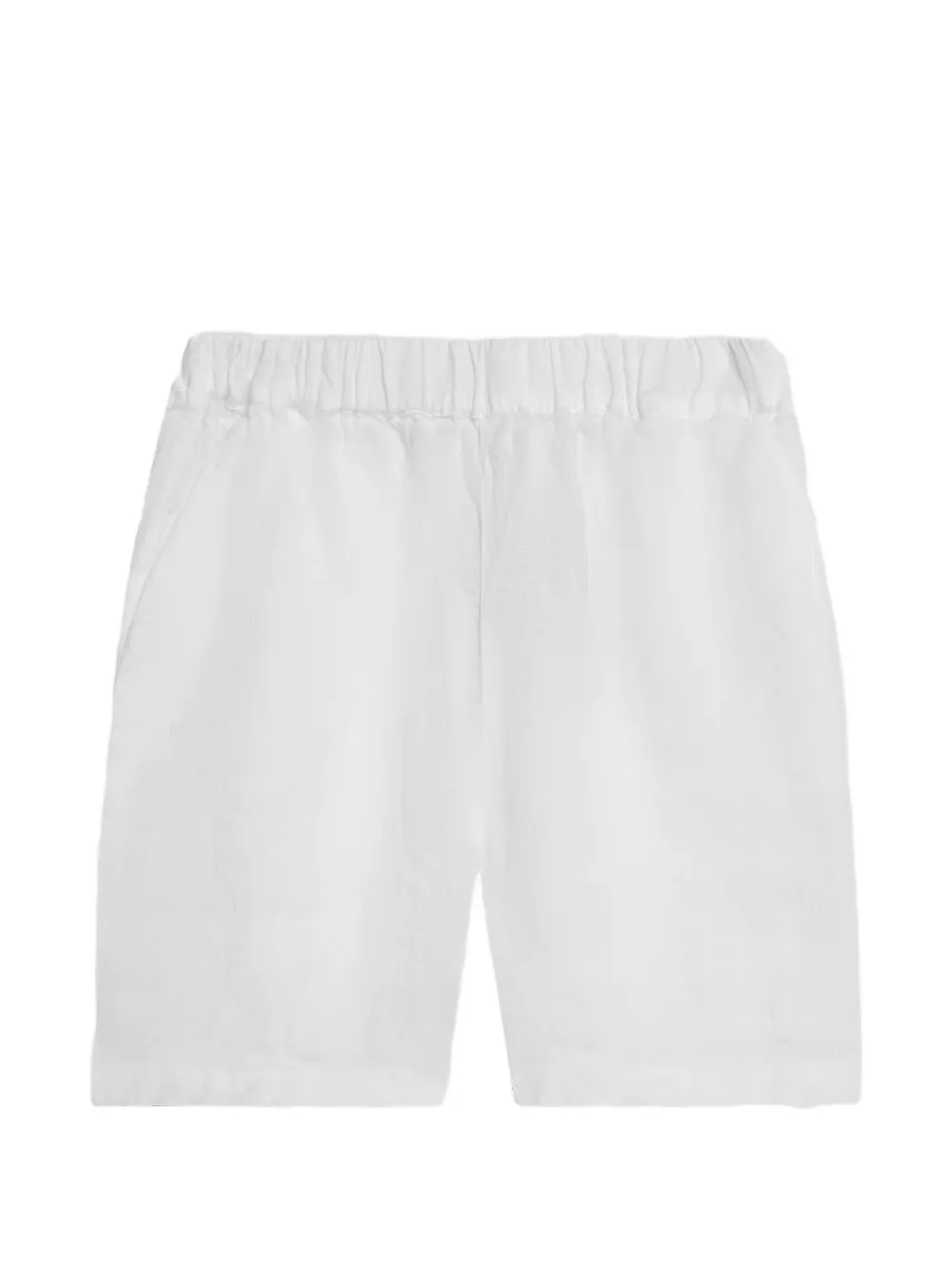 Brooks Brothers elastic-waist linen shorts - Bianco