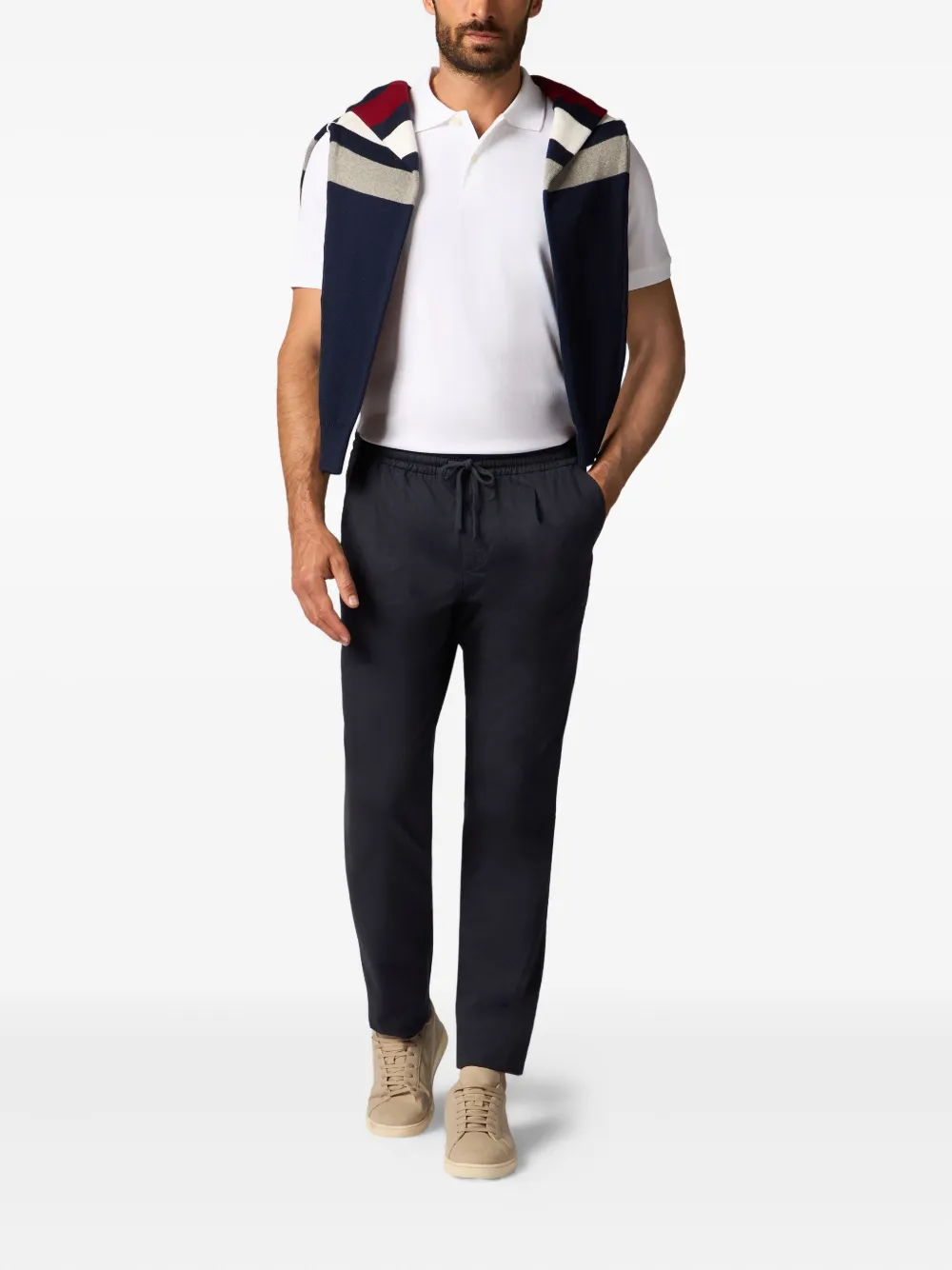 Brooks Brothers Poloshirt met geborduurd logo Wit