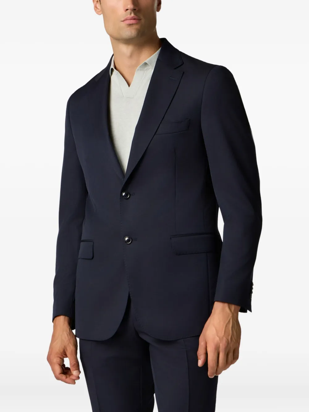 Brooks Brothers Blazer met enkele rij knopen Blauw