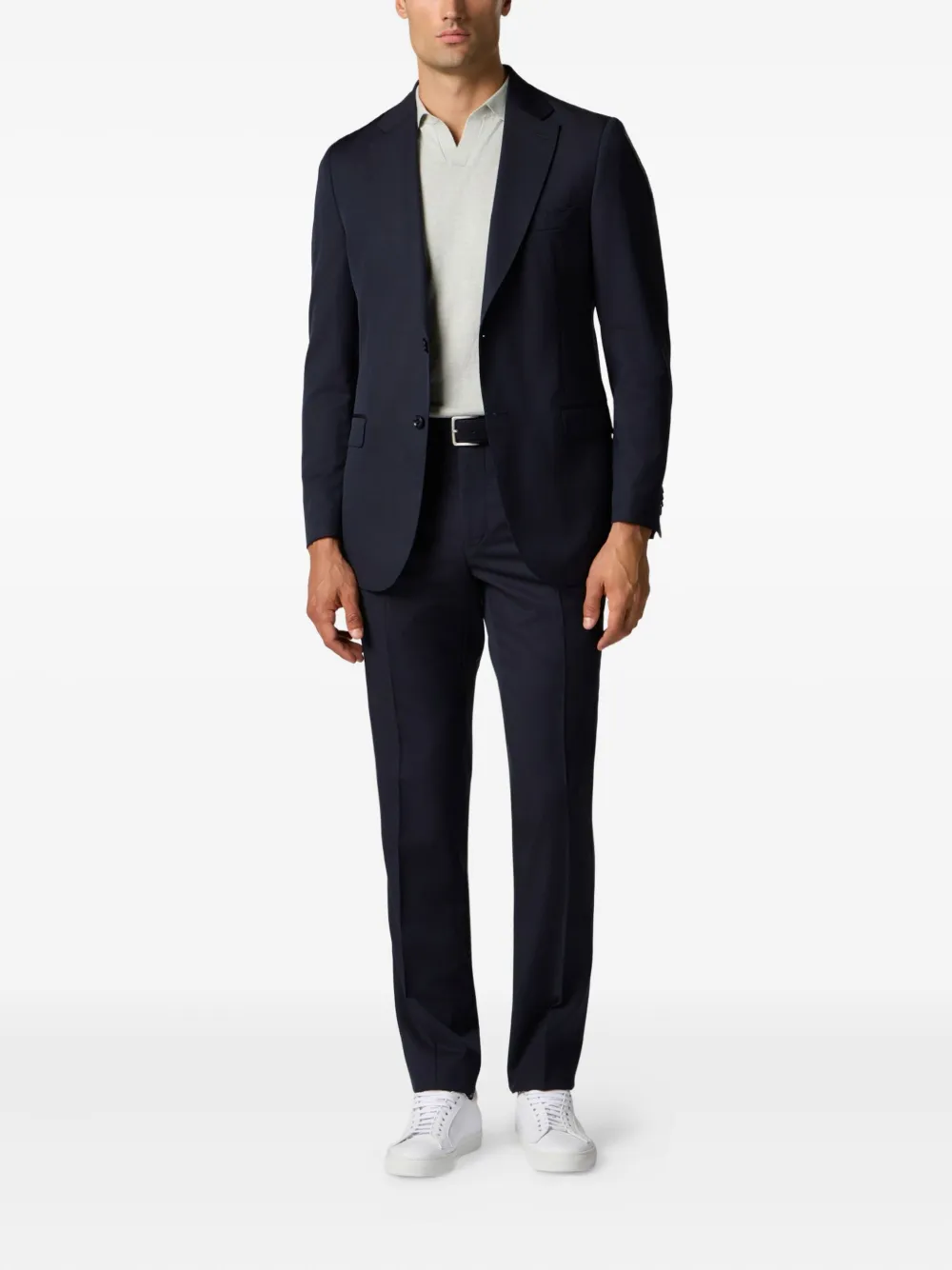 Brooks Brothers Blazer met enkele rij knopen Blauw