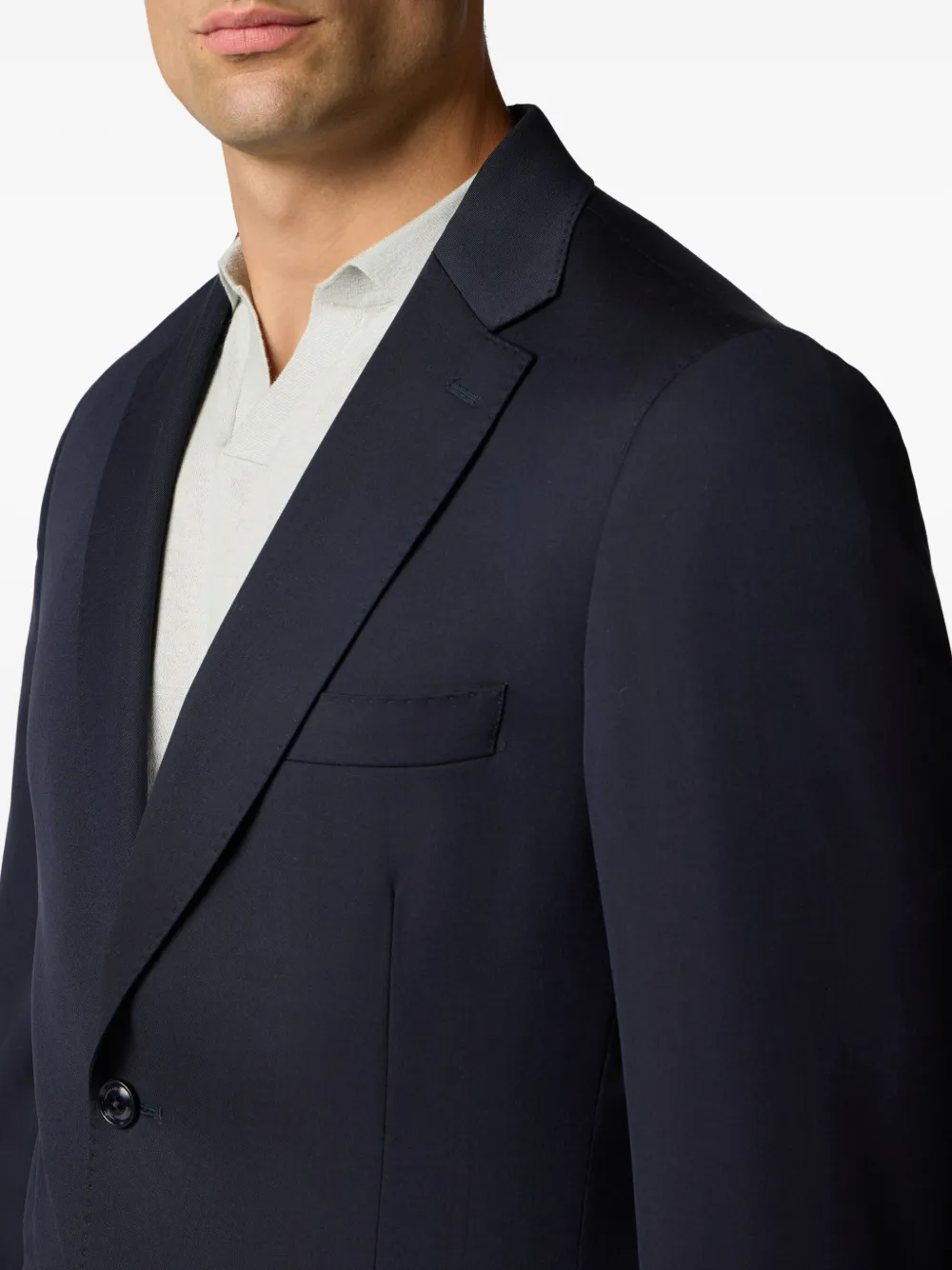 Brooks Brothers Blazer met enkele rij knopen Blauw