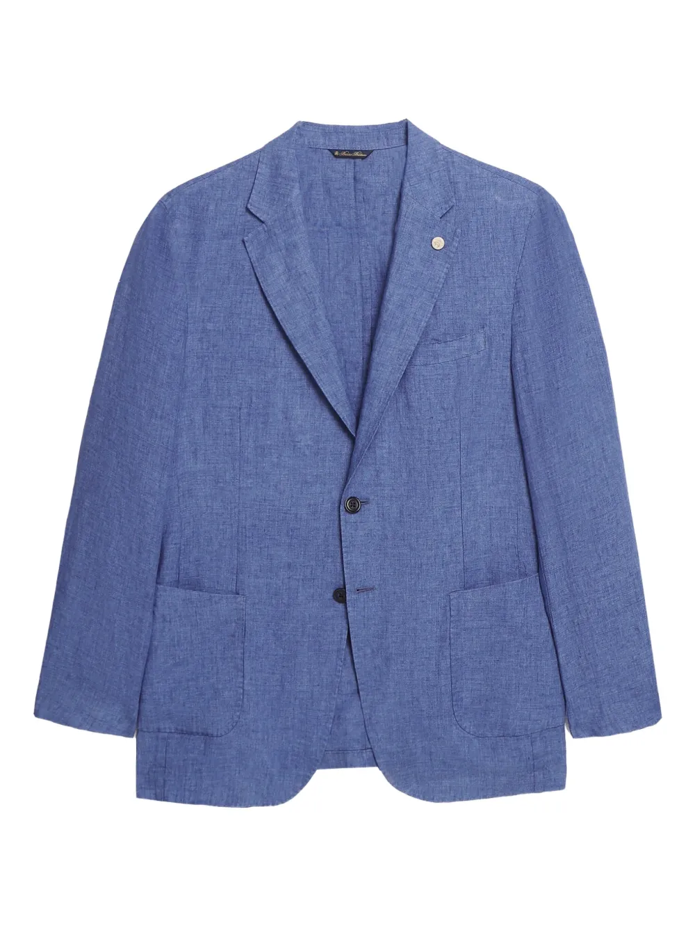 Brooks Brothers single-breasted linen blazer | Blue | Image 1