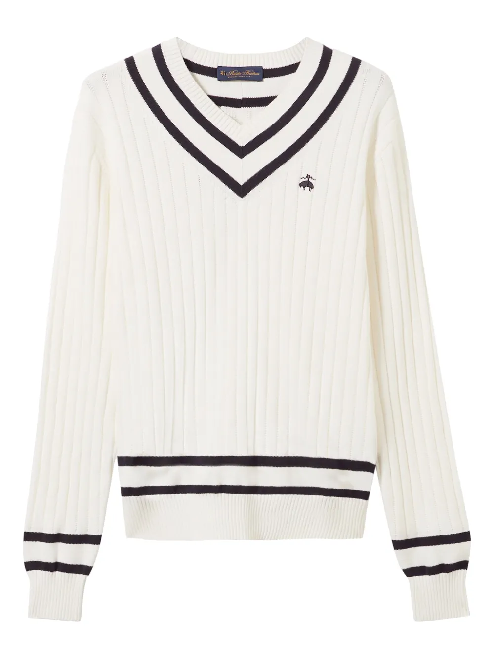 Brooks Brothers Trui met geborduurd logo Wit