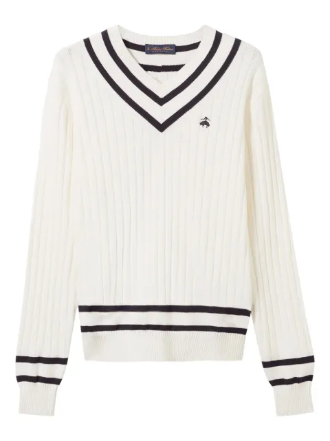 Brooks Brothers logo-embroidered jumper