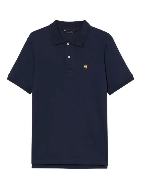 Brooks Brothers logo-embroidered Polo Shirt | Blue | FARFETCH UK