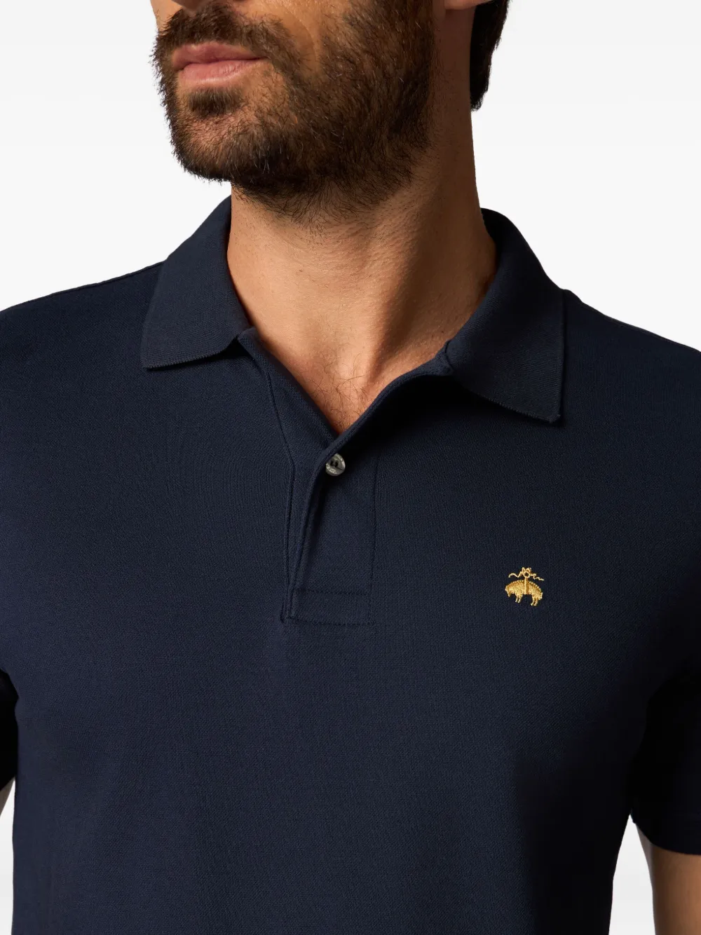 Brooks Brothers Poloshirt met geborduurd logo Blauw