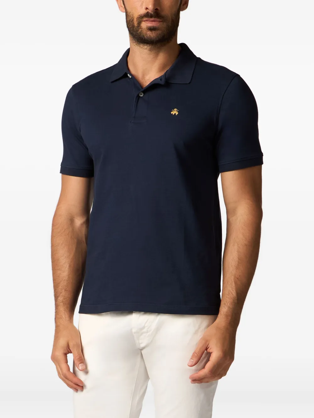 Brooks Brothers Poloshirt met geborduurd logo Blauw