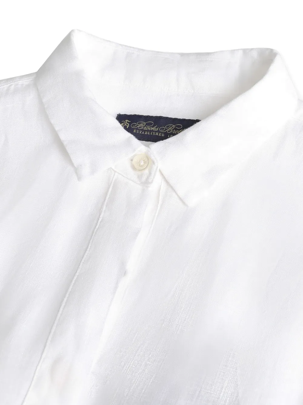 Brooks Brothers Blousejurk met ceintuur - Wit