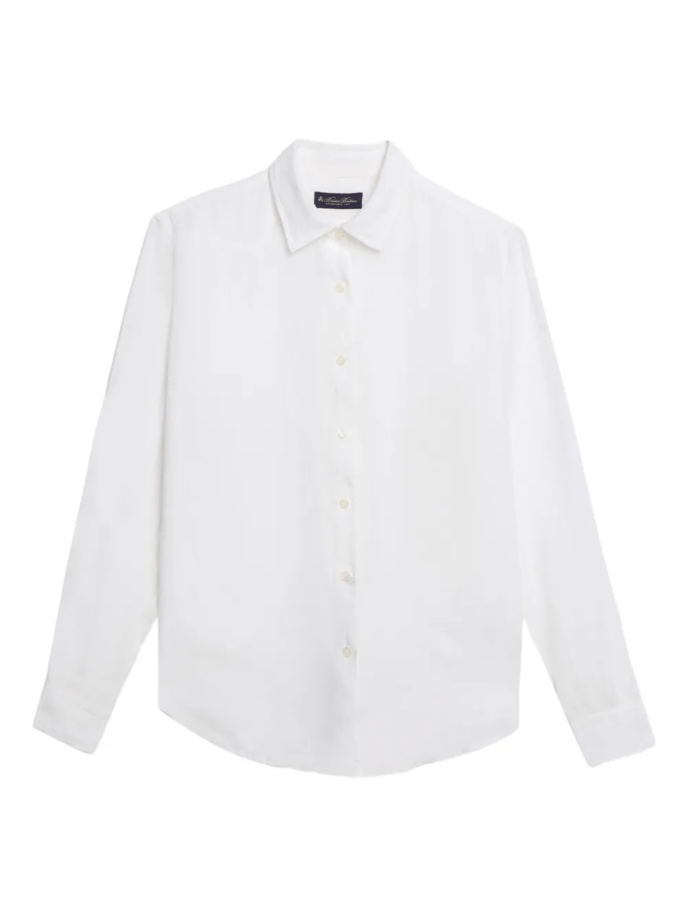 Brooks Brothers linen long-sleeve shirt Wit