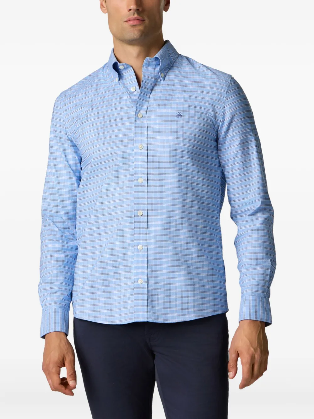 Brooks Brothers Katoenen overhemd Blauw