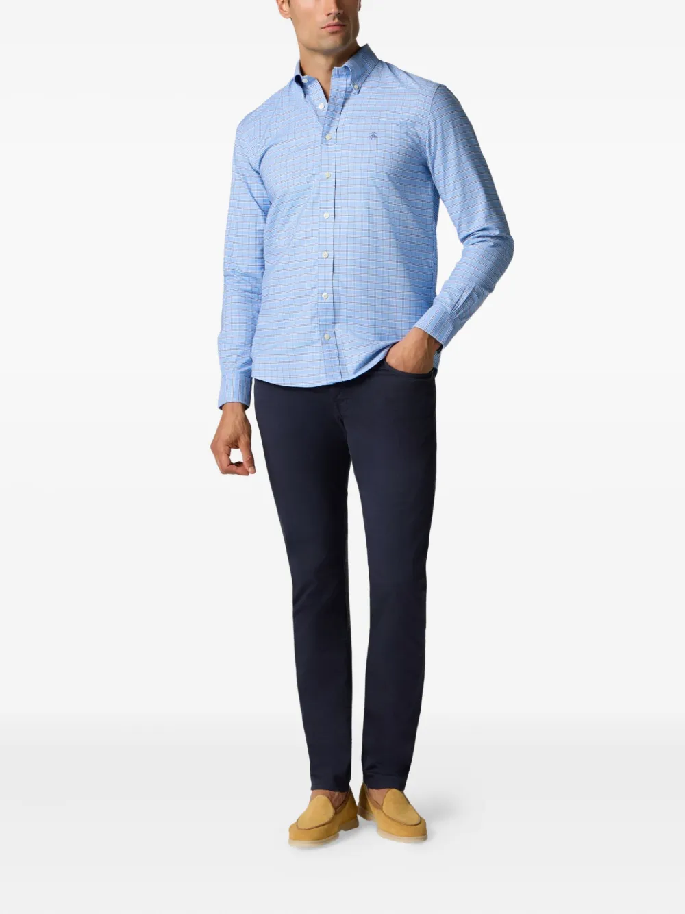 Brooks Brothers Katoenen overhemd Blauw