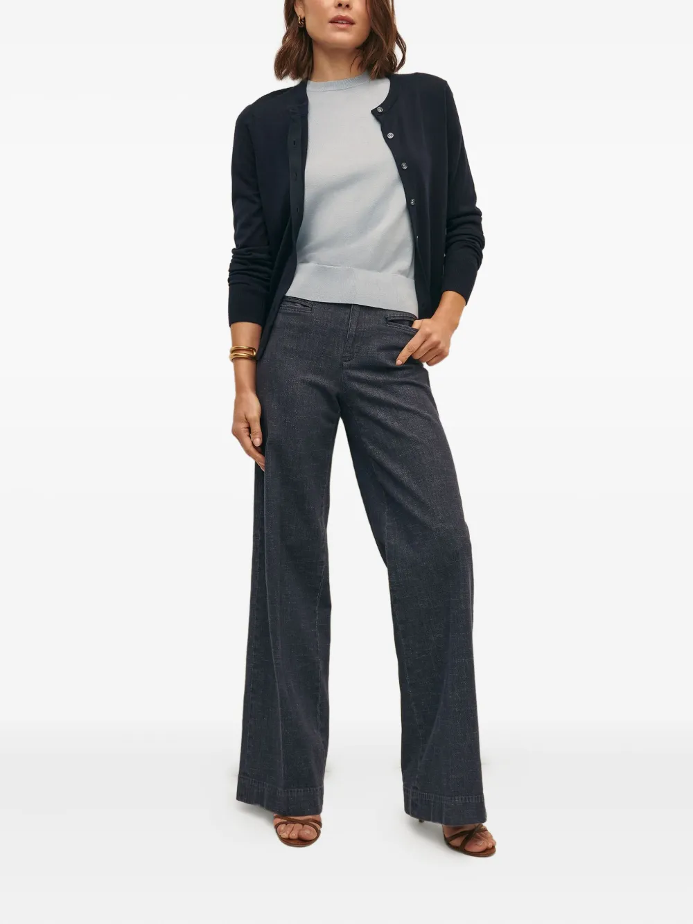 Brooks Brothers Jeans met wijde pijpen - Blauw