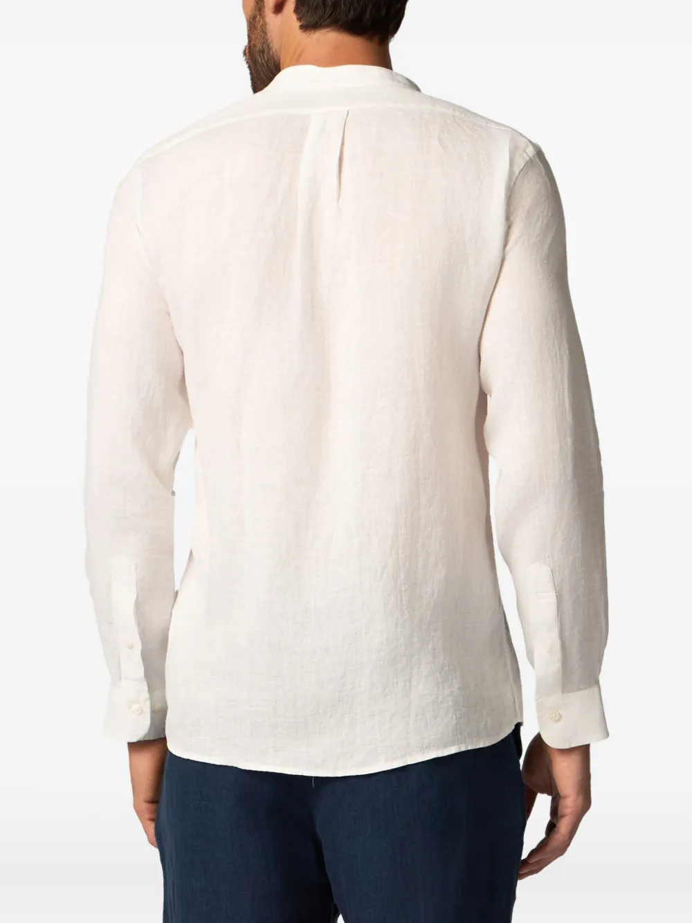 Brooks Brothers Linnen overhemd met opstaande kraag Beige