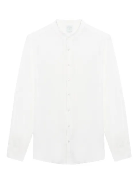 Brooks Brothers stand-collar linen shirt