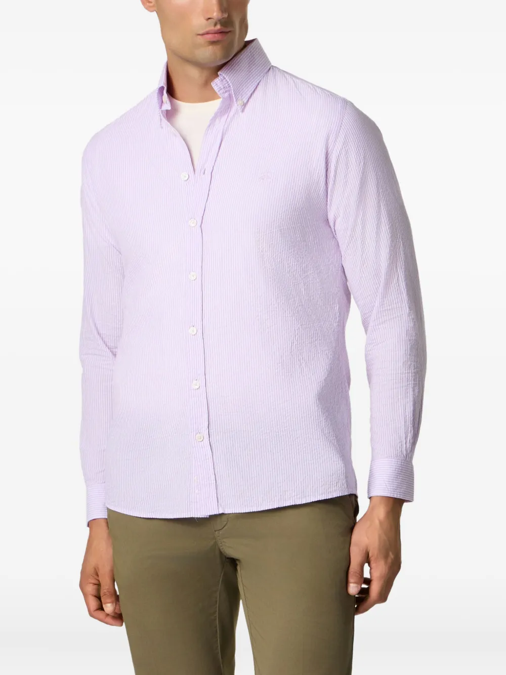 Brooks Brothers Gestreept overhemd Paars