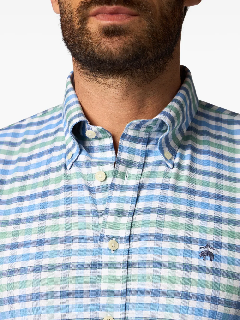 Brooks Brothers Katoenen overhemd Groen