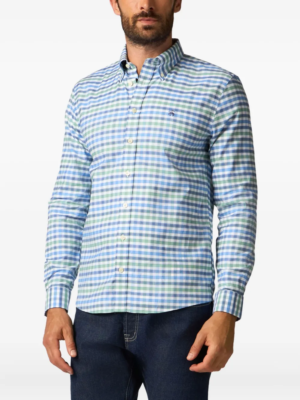 Brooks Brothers Katoenen overhemd Groen