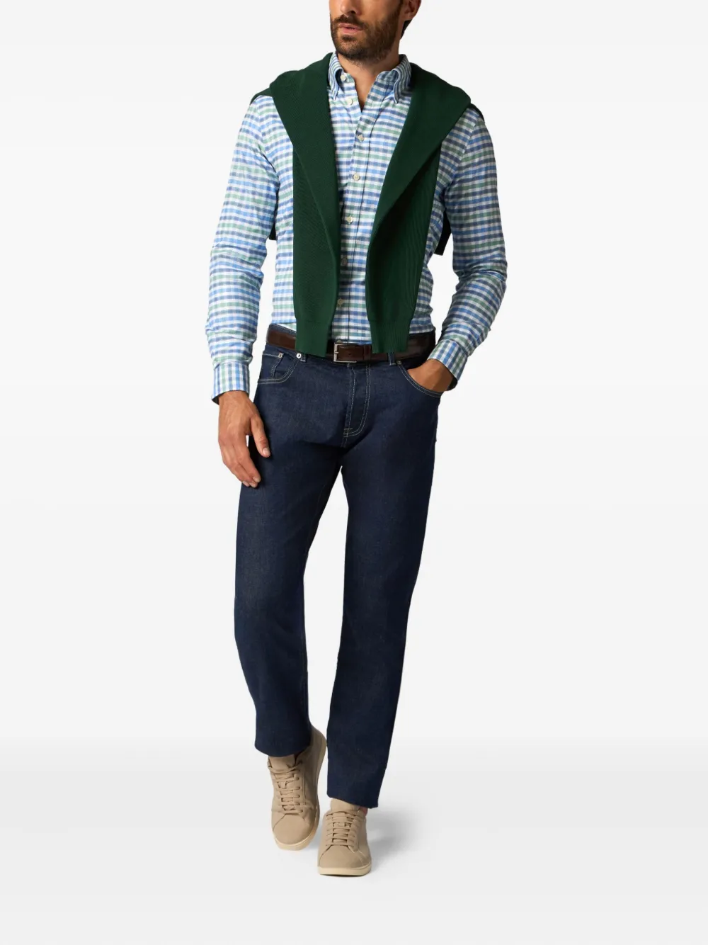 Brooks Brothers Katoenen overhemd Groen