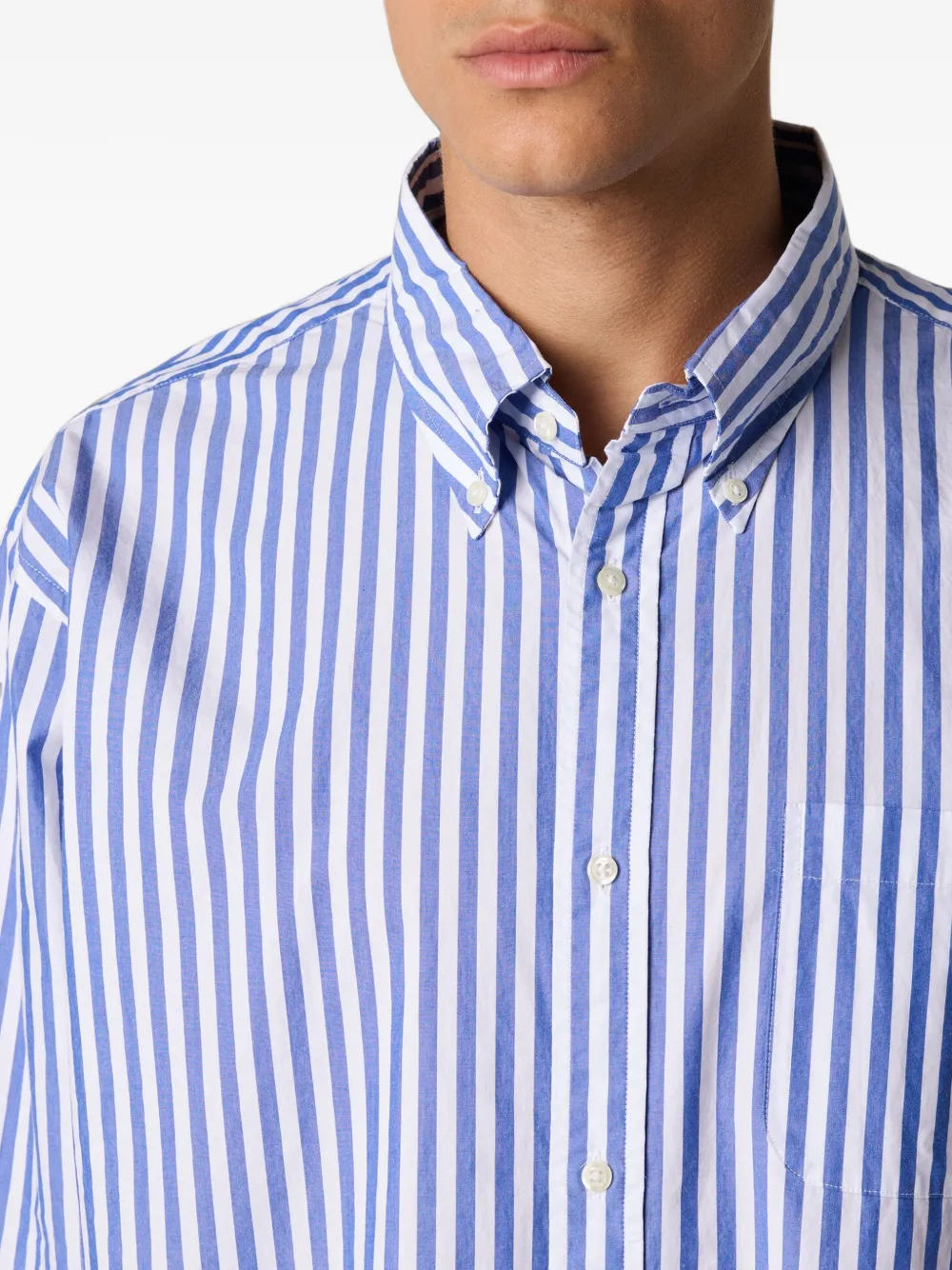 Brooks Brothers Button-down gestreept overhemd Blauw