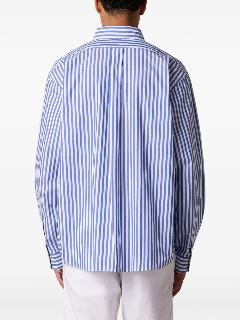 Brooks Brothers Button-down gestreept overhemd Blauw