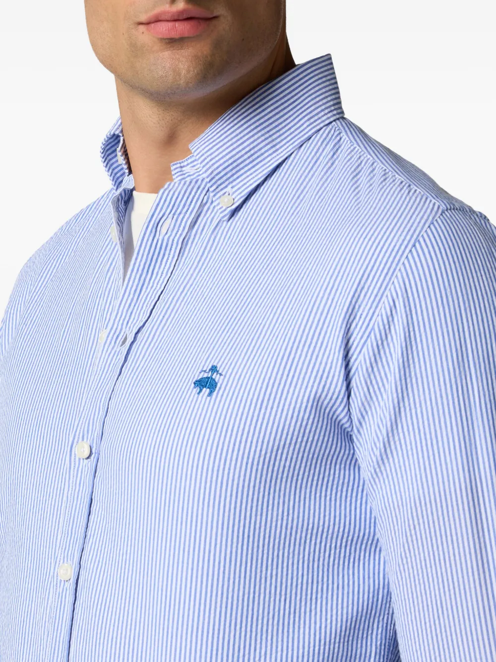 Brooks Brothers Gestreept overhemd Blauw