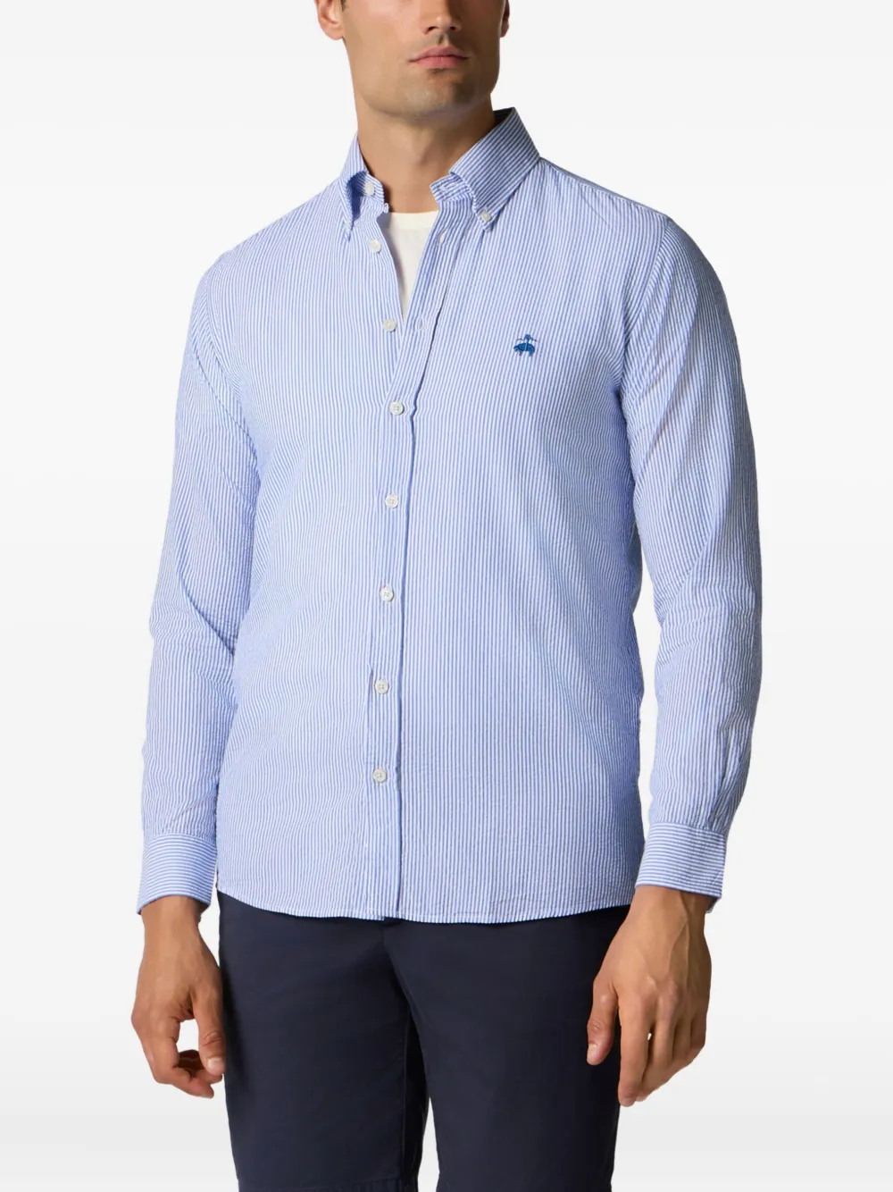 Brooks Brothers Gestreept overhemd Blauw